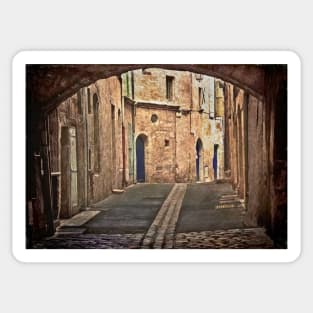 A Medieval Street in Pézenas Sticker